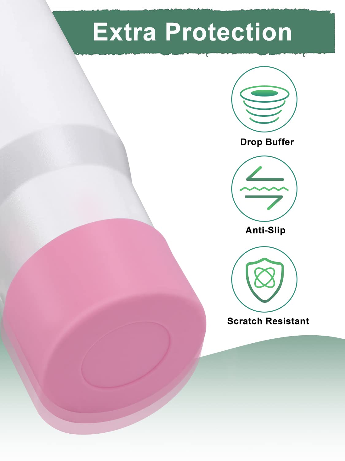 3 Pcs Silicone Bumper Boot for Stanley Quencher Adventure 40oz & IceFlow 20oz, Reduces Noise, Protective Bottle Bottom Sleeve Cover