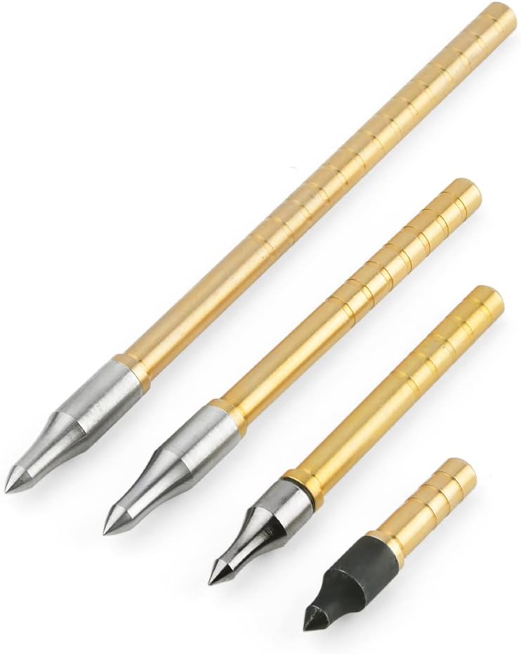 AMEYXGS 38-350 Grain Archery Arrow Copper Insert Screw Arrow Inserts Arrowheads Connector for Diameter .244"/6.2mm Arrow Shaft 6 Pack