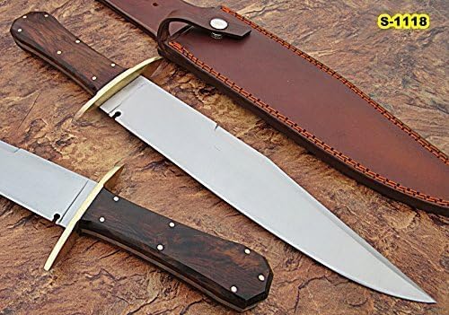 Custom Handmade D2 Steel 15.00 Inches Hunting Knife - Beautiful Rose Wood Handle (REG -1118)