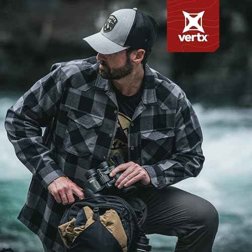 Vertx Canyon Valley Mens Tactical Flannel Shirt Long Sleeve Outdoor Work Shirts with Pockets, Tactical Operations Gear