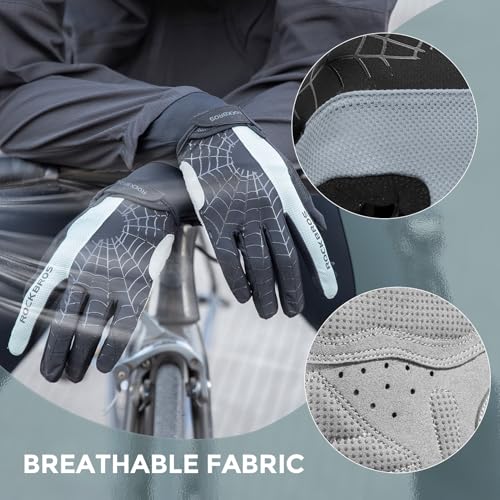Bike Gloves MTB Road Cycling Gloves Anti-Slip Breathable GREY US XL/ASIA XXL