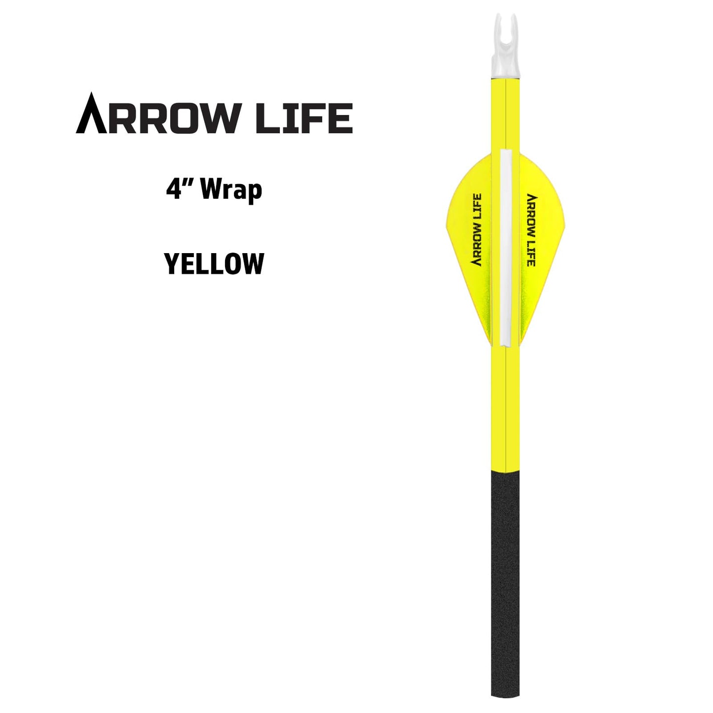Arrow Life 4" Arrow Wraps 12 Pack Yellow 1" Width