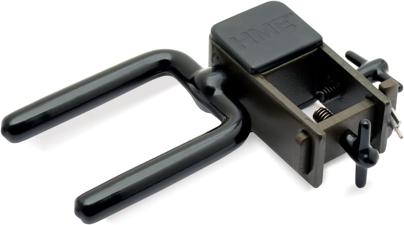 HME High-Quality Durable Reliable Versatile Easy-to-Install Universally Mountable Hunting Tree Stand Bow Holder - 360 Fork Rotation, Rock solid attachment