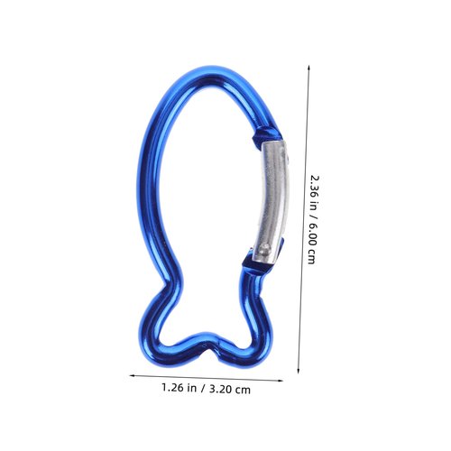 INOOMP 15Pcs Keychain Clips Mini Carabiner Fish Bone Shape Carabiner Rings Outdoor Camping Mini Lock Snap Hooks Locking Spring Loaded for Fishing Hiking Traveling