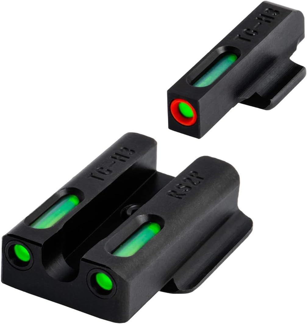 Truglo TFX PRO Night Sight for Handguns - Glowing Tritium & Fiber Optic, Compact & Durable