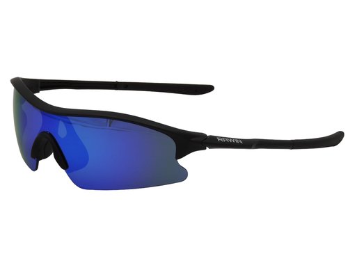 RAWIN Outdoor Sports Sunglasses | Premium UV Protection | Stylish & High-Performance (Matt Black Frame/Blue REVO Lens)