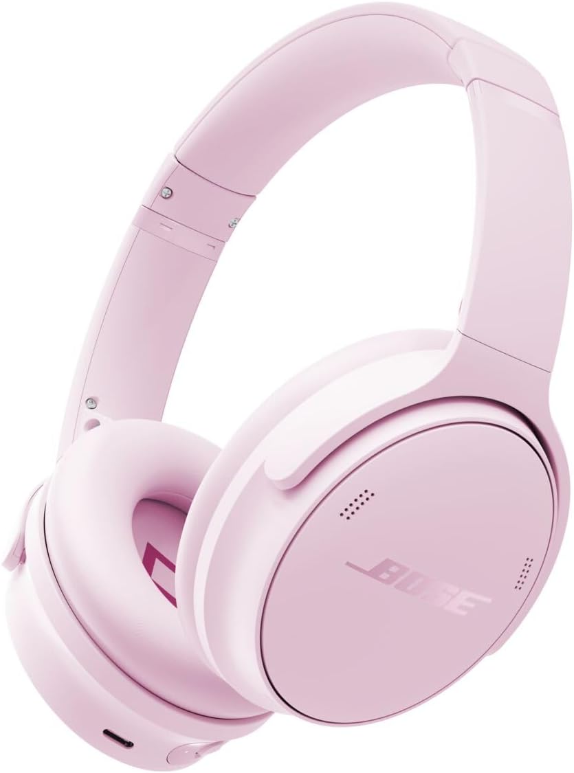 Bose QuietComfort Bluetooth Headphones, Wireless Headphones with Active Over Ear Noise Cancelling and Mic, Deep Bass, Up to 24 Hours of Playtime, Sandstone