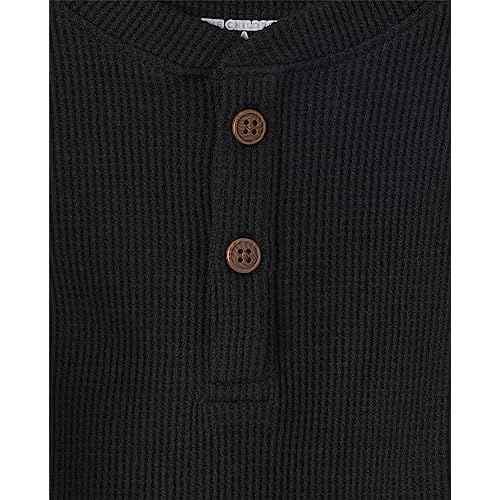 The Children's Place Boys' and Toddler Long Sleeve Thermal Henley Shirt