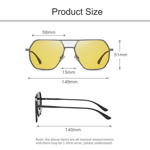 CVIODEP Polarized Sunglasses for Men-UV400 Protection Driving Fishing Climbing Aviator Sun Glasses (yellow)