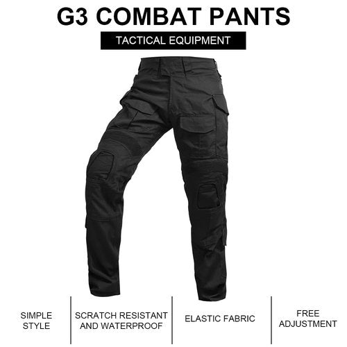 SINAIRSOFT G3 Tactical Pants with Knee Pads,Men's Airsoft Paintball Hunting Outdoor Pants,Combat Army BDU Trousers