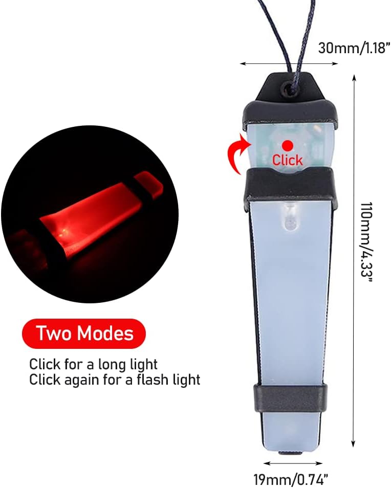 2Pcs Personal Identification Light Tactical FMA Helmet Safety Flashing Signal Light for Outdoors