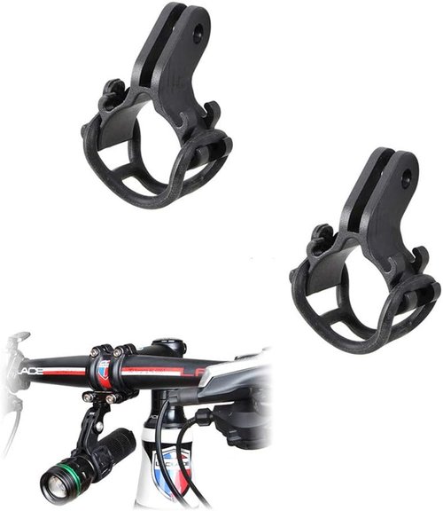 Bicycle Light Torch Flashlight Holder Clip Mount Bracket for Road Bike Cycling Part Adjusted Compatible with Gopro Camera Mount Holder Adapter(2PCS)
