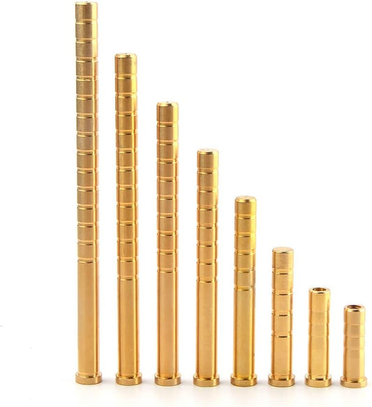 AMEYXGS 38-350 Grain Archery Arrow Copper Insert Screw Arrow Inserts Arrowheads Connector for Diameter .244"/6.2mm Arrow Shaft 6 Pack