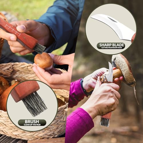 Mushroom Foraging Bag - Foraging Kit with Mesh Bag & Knife - 1 Pack