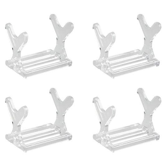 lasenersm 4 Pieces Fishing Lure Display Stand Acrylic Fishing Lure Showing Stand Shelf Fishing Lure Holder Fishing Lure Storage Organizer Fishing Lure Rack Fishing Bait Display(Transparent, S)