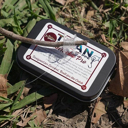 TinTackle Pro ? Compact Survival Fishing Kit with Mini Finger Reel | Ultralight Emergency Fishing Gear for Camping, Hiking & Outdoor Survival