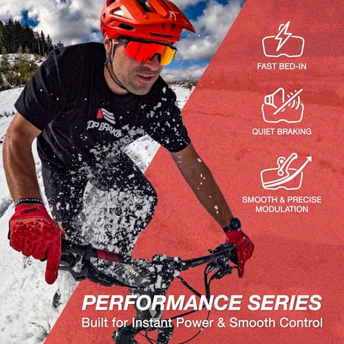 Red MTB Disc Brake Pads Compatible with SRAM Level T & Avid Elixir - 2 Pairs