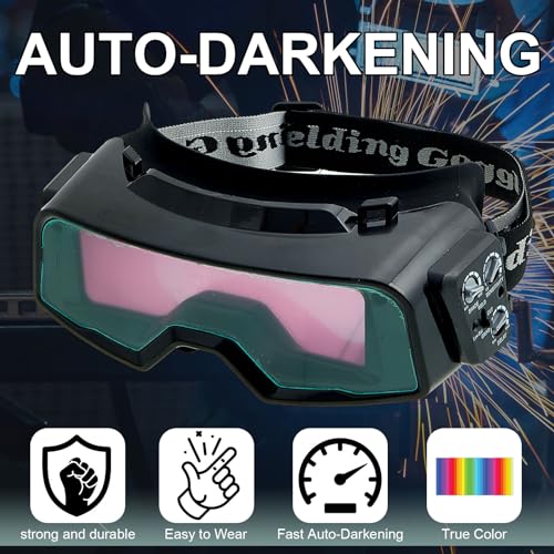 Auto-Darkening Welding Glasses for Cutting and Grinding Safety 4.82x1.38