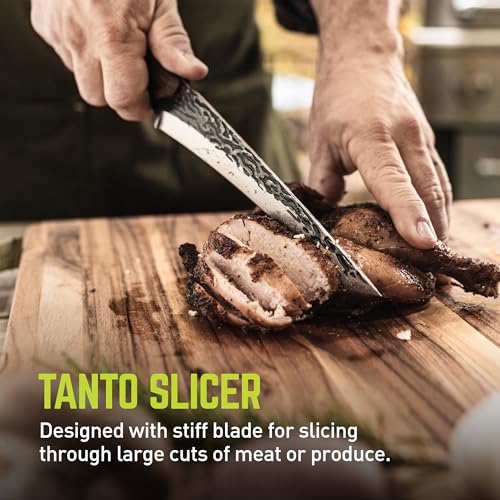 Slicer Knife - TRUE PrimalForge Tanto Kitchen & Meat Carving Blade - 7.25-Inch
