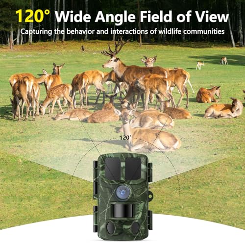 Trail Camera WiFi 4K 48MP Night Vision with 64GB Memory Card