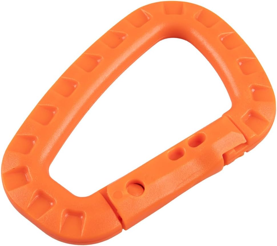 Tactical Carabiner Keychain 6 Pack - Durable Plastic Carabiners - Lightweight Spring Snap Gear - Utility Hooks for Backpacks, Buckles, Hanging Gear, and Outdoor Recreation