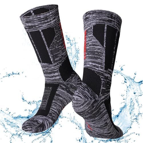 Unisex Waterproof Breathable Socks - X-Large Grey for Outdoor Activities