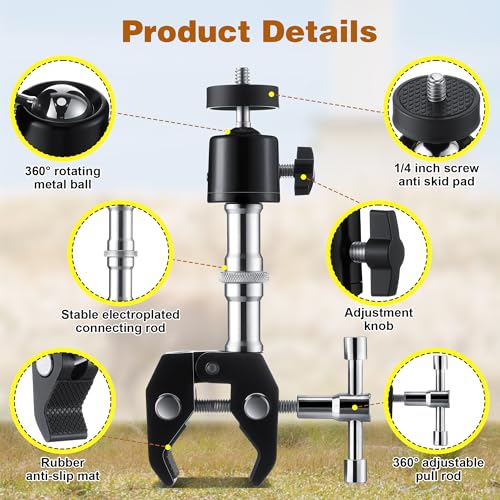 4-Pack T Post Trail Camera Mounts - Adjustable Aluminum Brackets for Surveillance - Variation of THIS listing 4