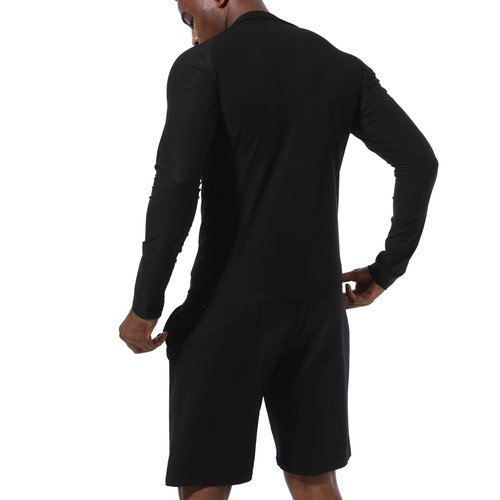 BXVX Sauna Suit for Men Weight Loss Sweat Jacket Sweating Shirt Long Sleeve Workout Suits Zipper Gym Exercise Fitness Accessories M
