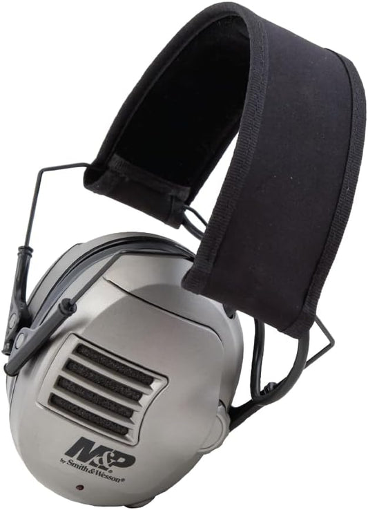 Smith & Wesson M&P Alpha Electronic 23 NRR Hearing Protection with Sound Amplification and Adjustable Earmuffs for Shooting, Hunting and Range