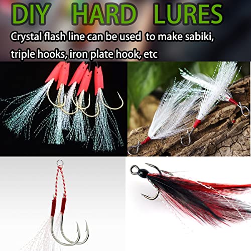 12 Colors Crystal Flash Line Fly Tying Material for Fishing Lures - C