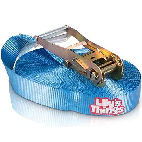 80 Feet Ninja Slack Line and Ratchet Set for Double Ninja Course - Durable Outdoor Ropes
