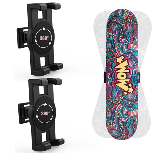 2 Pack Skateboard Wall Mount Deck Display - 360° Rotatable Floating Hanger for Skateboards - Suitable for Any Skateboarder