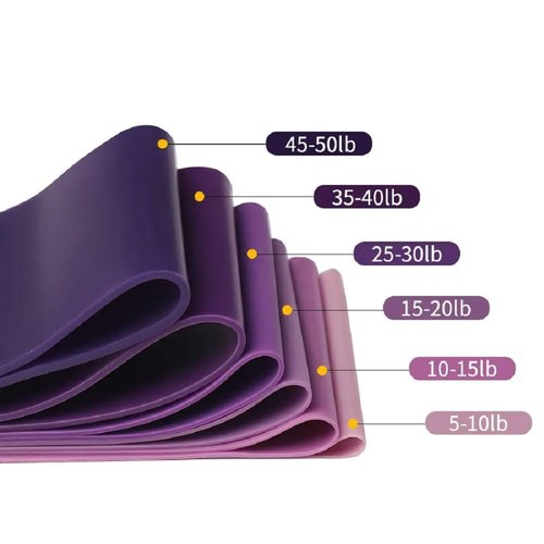 Elastic Rubber Resistance Bands for Fitness Workout (Pure Purple)