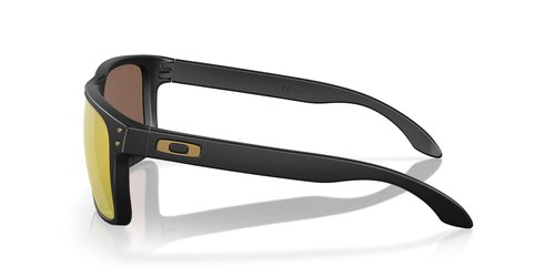 Oakley Men's OO9417 Holbrook XL Square Sunglasses, Matte Black/Orange/Prizm 24K Polarized, 59 mm