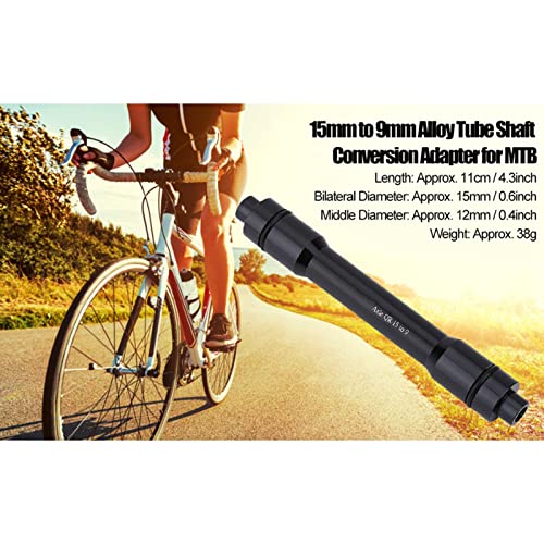 15mm Front Thru Axle to 9mm Quick Release Skewer Adapter for Mountain Bike