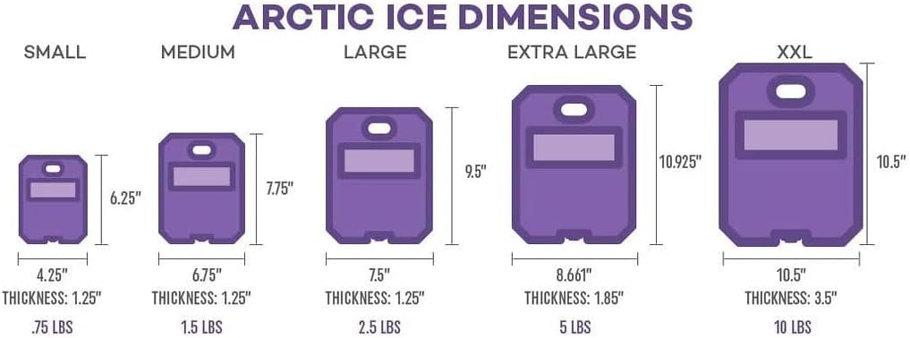 Arctic Ice Tundra Series Reusable Ice Pack - 5°F Cooling for Long-Lasting Cooler Use