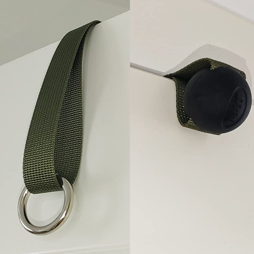 UBELT Door Anchor for Resistance Bands with Solid Rubber Ball. Great for Closed Loop Bands Physical Thereapy Home Workout Equipment… (ARMY GREEN)