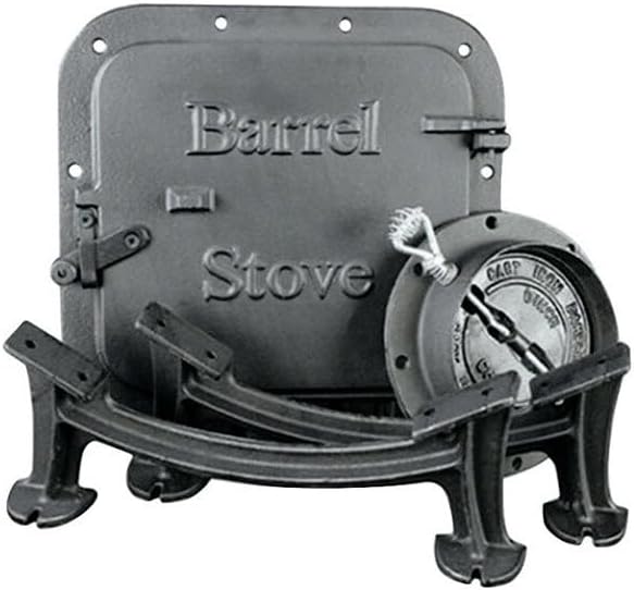 US Stove BSK1000 Barrel Camp Stove Kit, Medium, Black