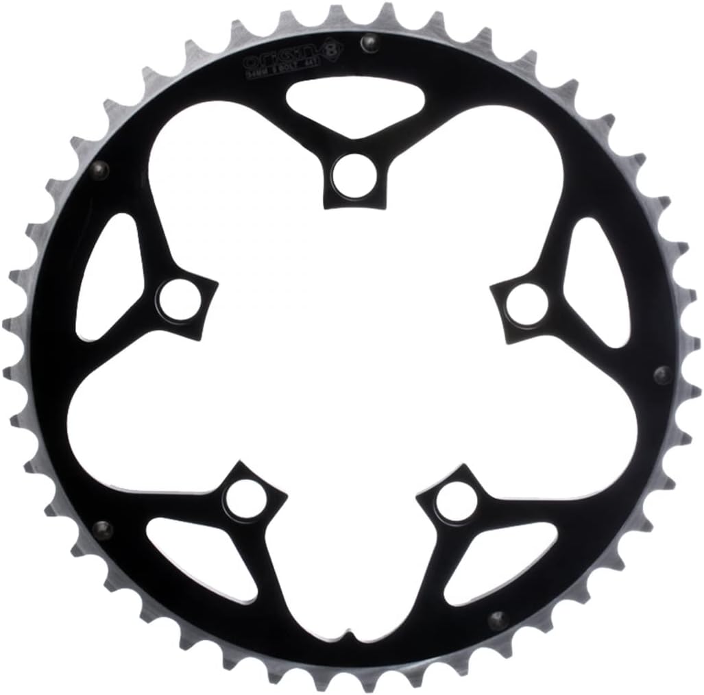 Origin8 Alloy Ramped Chainrings, Black/Silver