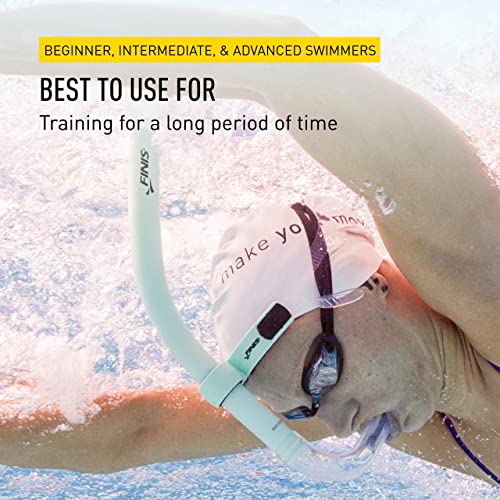 FINIS Glide Center-Mount Swim Snorkel for Adults - Mint Green, Adjustable Fit