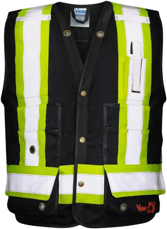 Viking Open Road Surveyor FR Safety Vest - Fire Retardant Class 1 Reflective Vest; ANSI/ISEA and CSA Compliant