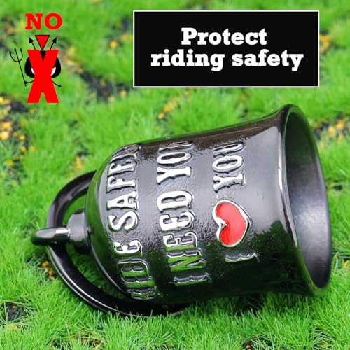 Motorcycle Angel Bell for Men & Women Black Silver Biker Safety Accessory