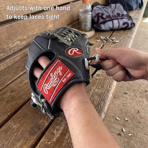 Spring Lock Baseball & Softball Glove Lace Tightener - Red