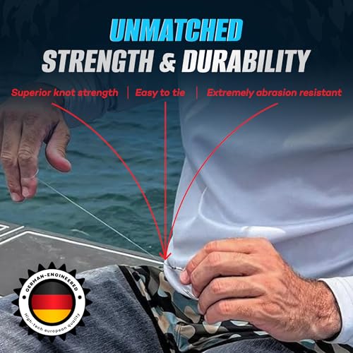 TrikFish Fluorocarbon Leader Line 50 Yards / 20lb Test - Clear, Virtually Invisible