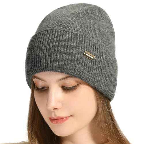 jaxmonoy Knit Beanies Winter Hats for Women and Men Soft Warm Double Layer Ladies Skull Beanie caps