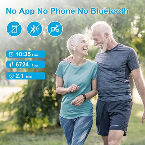 Poriylzz Digital Pedometer Watch for Walking, Calories, Distance & Steps