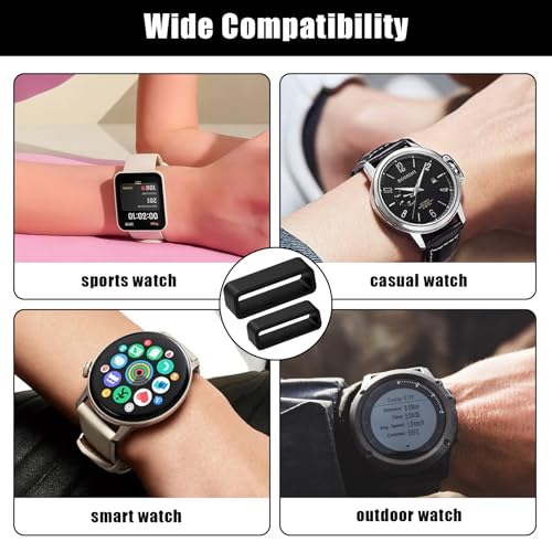 8 Pack Silicone Watch Band Keepers for Smart Sport Watches - Strap Holder Loops