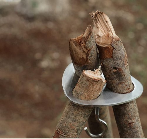 Portable Stainless Steel Camping Tripod Board, Used for Hanging Cooking Utensils During Outdoor Camping, with Chain Adjustable Hanging Height, Good Helper for Outdoor Cooking