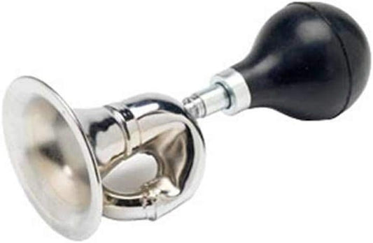 G Ganen Bugle Horn, Chrome Plated w/ Black Bulb