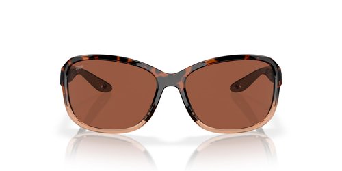 Costa Woman Sunglasses Shiny Tortoise Fade Frame, Copper Lenses, 58MM